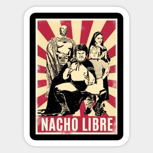 Retro Vintage Nacho Libre Family Sticker